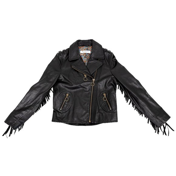 Philosophy Di Lorenzo Serafini black fringe buffalo leather jacket - Picture 2 of 16